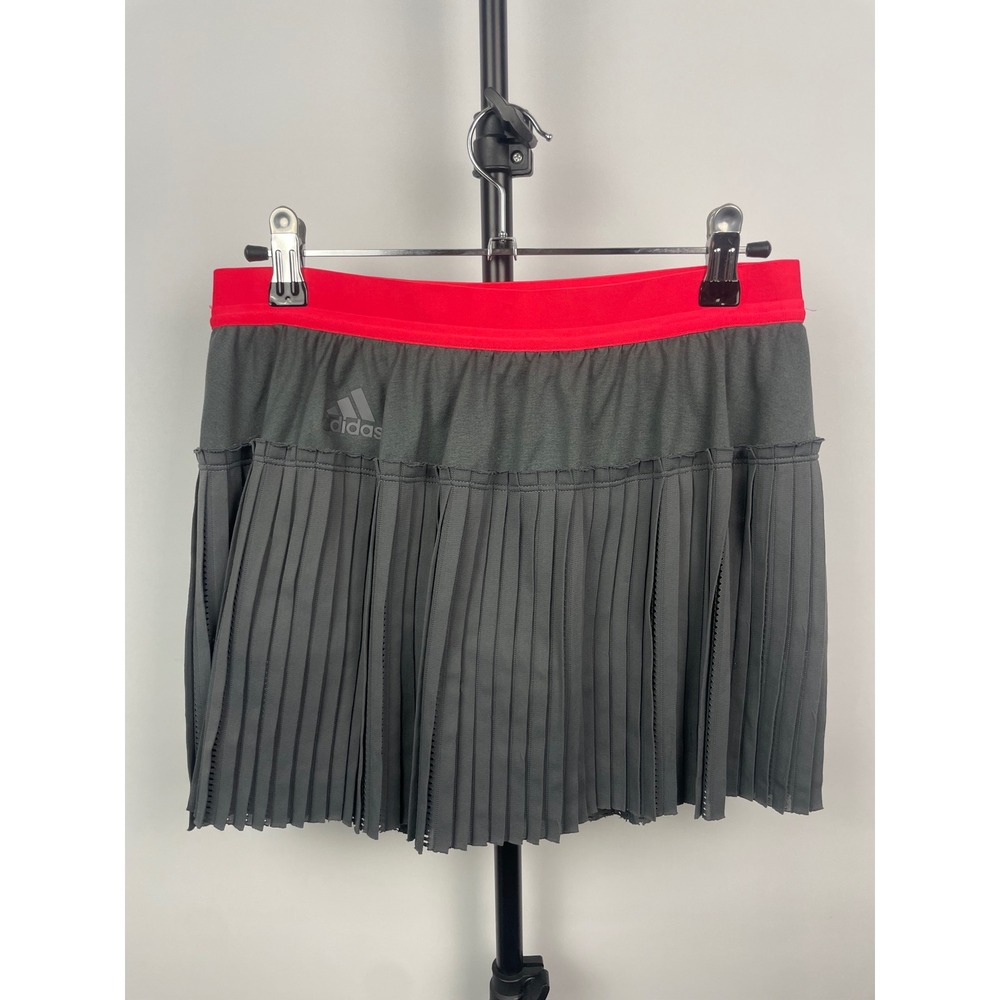 Adidas Women Gray‎ Pleated Tennis Skort Matchcode 13" Athletic Sporty Small